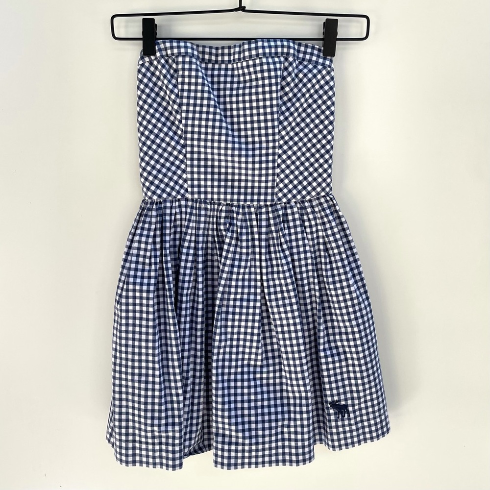 Abercrombie and Fitch Kids Strapless Gingham Dress, SizeXL